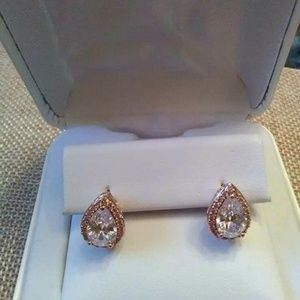 Rose Gold CZ Earrings